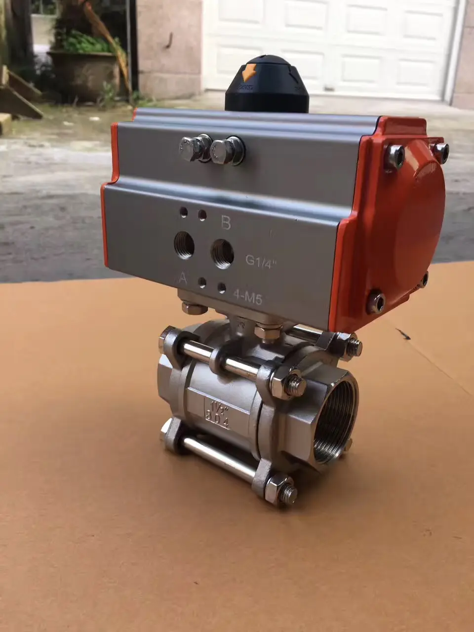 法兰气动球阀 Q641F不锈钢气动球阀图2